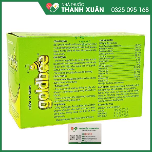 GOLDBEE - CỐM VI SINH bổ sung lợi khuẩn, acid amin